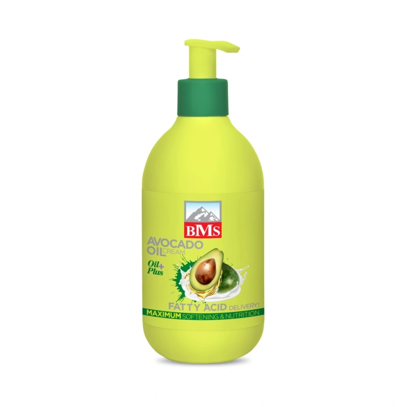 pump avocado کرم پمپی مرطوب کننده دست و صورت بی ام اس BMS حاوی روغن آووکادو حجم 300ml - تصویر 1