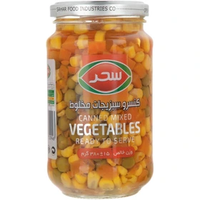 سبزیجات کنسرو مخلوط سبزیجات شیشه سحر(380گرمی) - Image 1